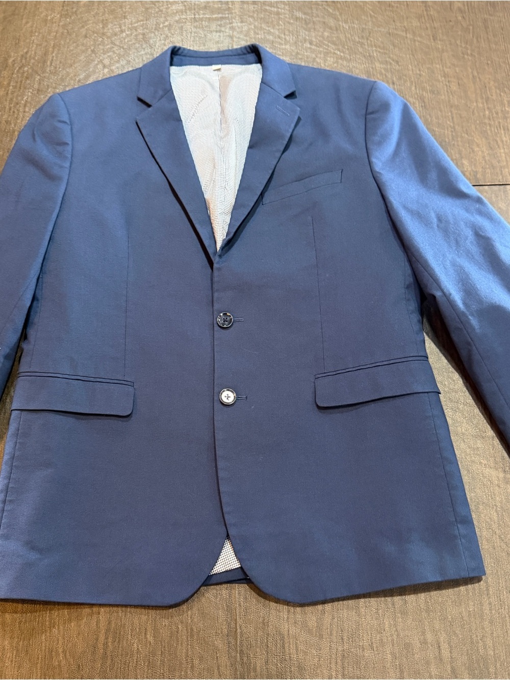 Express Slim Stretch Blue Two Button Blazer 42R Men's